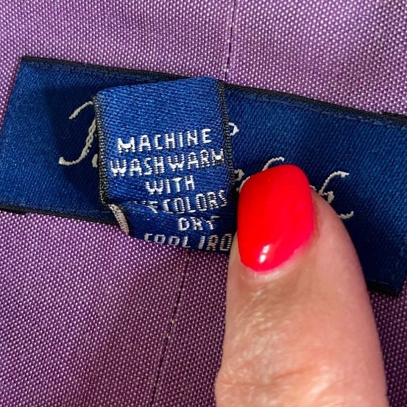 Paul Fredrick Purple Button Down Trim Fit Long Sleeve Shirt Size 16 1/2 - 36 - Picture 4 of 8